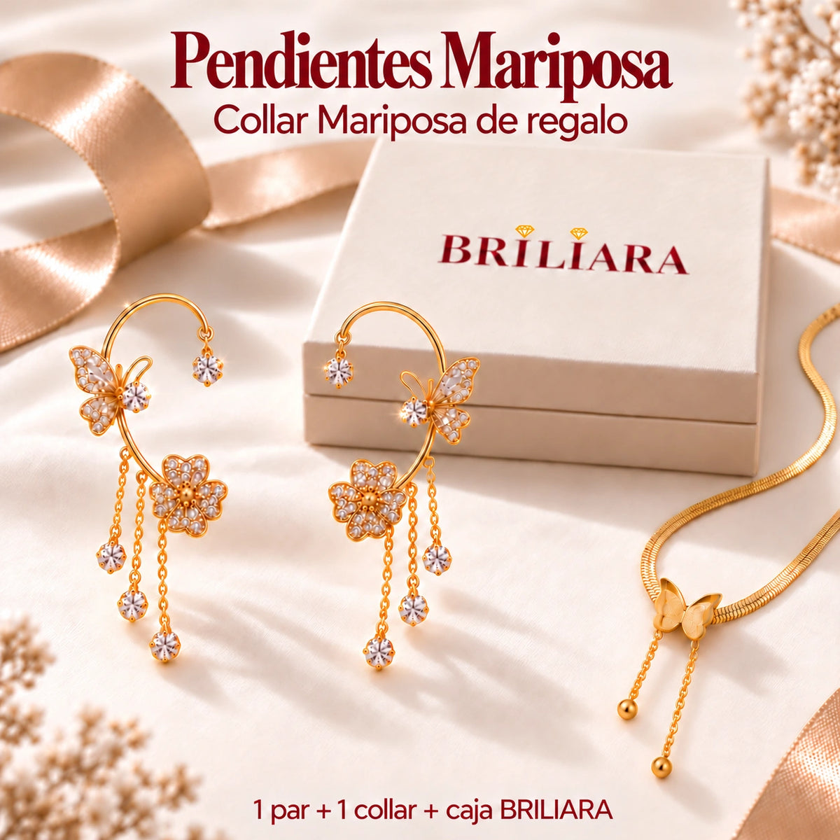 Tus Mariposa con un collar de regalo